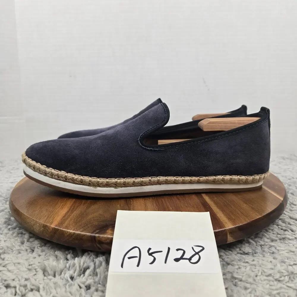 Peter Millar Mens 9M Crown Crafted Coastal Slip On Navy Suede Espadrille Loafer